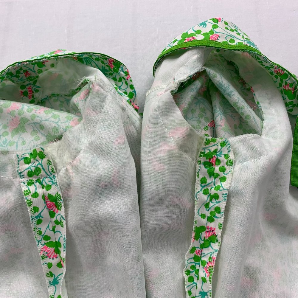 Vintage "The Lilly" Lilly Pulitzer 1960's Pink & Green Floral Dress Size Medium - Picture 14 of 16